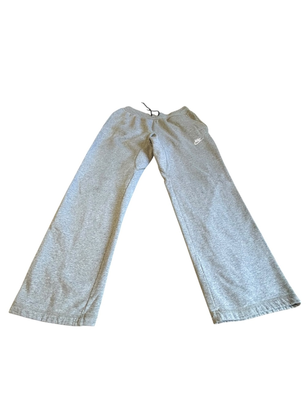 Y2K Nike Gray Wide Leg Fleece Sweatpants Womens Medium